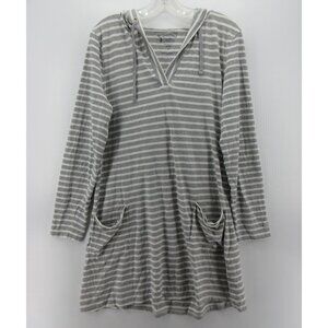Coolibar Dress Large Catalina Beach Cover Up Swim UPF 50+ Hoodie
